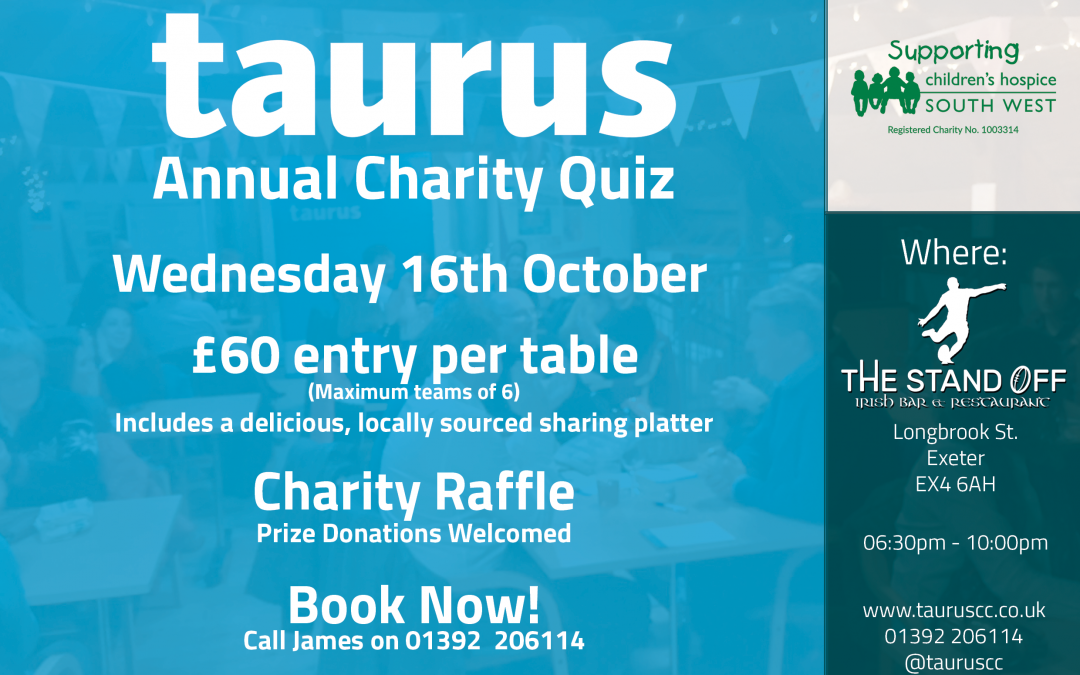 Taurus Annual Charity Quiz 2019